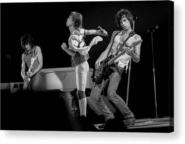Keith Richards Acrylic Print featuring the photograph Rocking Out by Jurgen Lorenzen