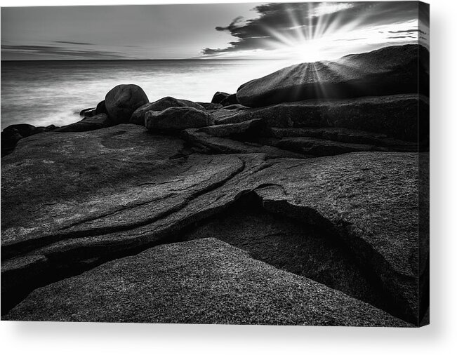 Halibut Pt. Acrylic Print featuring the photograph Rockport Rocks by Michael Hubley