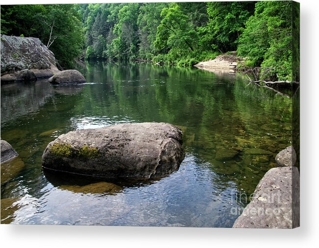 Tennessee Acrylic Print featuring the photograph Rocks In Clear Creek by Phil Perkins