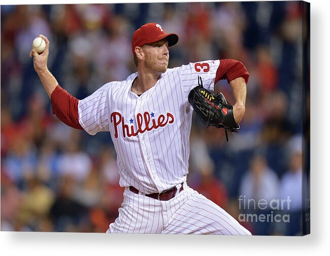 Three Quarter Length Acrylic Print featuring the photograph Roy Halladay by Drew Hallowell