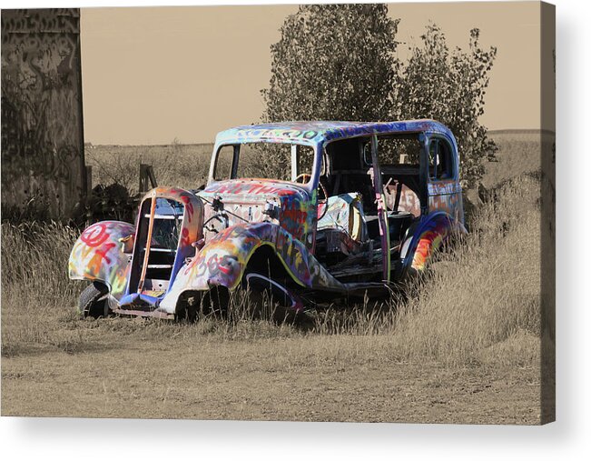 Truck Acrylic Print featuring the photograph Rust in Peace 3A by Sally Fuller
