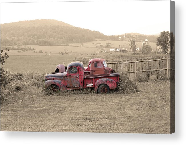 Truck Acrylic Print featuring the photograph Rust in Peace 6A by Sally Fuller