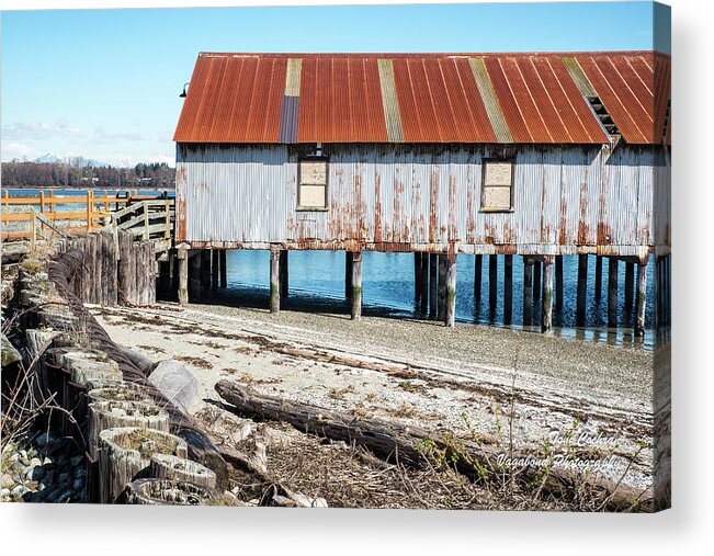 Rusted Roof At Semiahmoo Acrylic Print featuring the photograph Rusted Roof at Semiahmoo by Tom Cochran