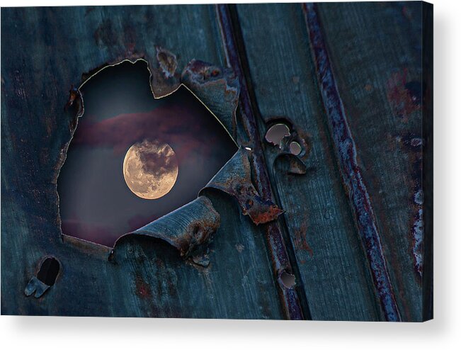 Planet Acrylic Print featuring the photograph Rusty Moon by Mike Lee