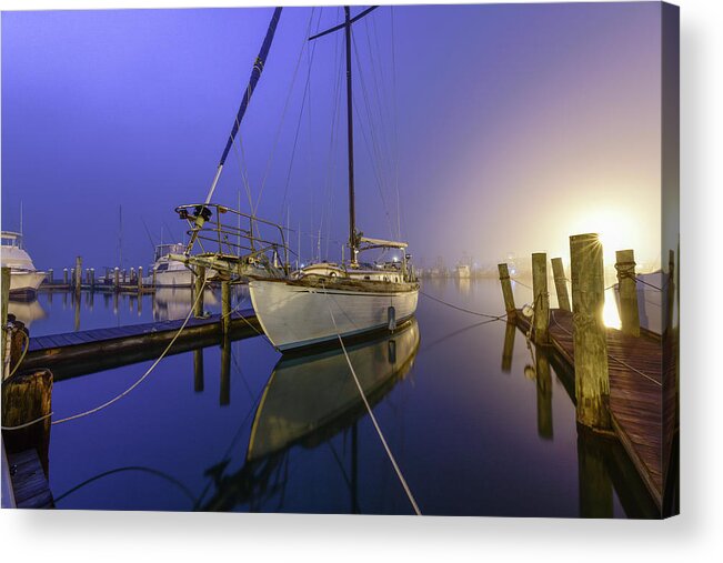 Sailboat Acrylic Print featuring the photograph Sailboat Blues by Christopher Rice
