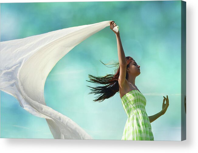 Whimsical Acrylic Print featuring the photograph Sailing A Favorable Wind by Laura Fasulo
