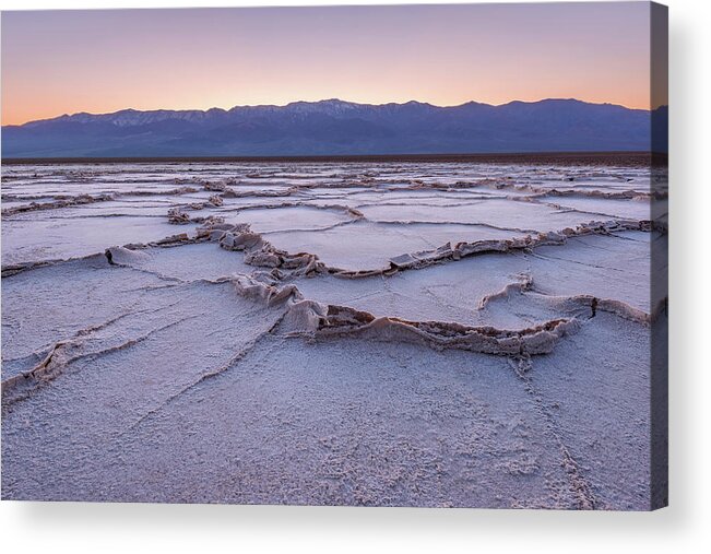 Death Valley Acrylic Print featuring the photograph Salt Pan, Badwater Basin by Alexander Kunz