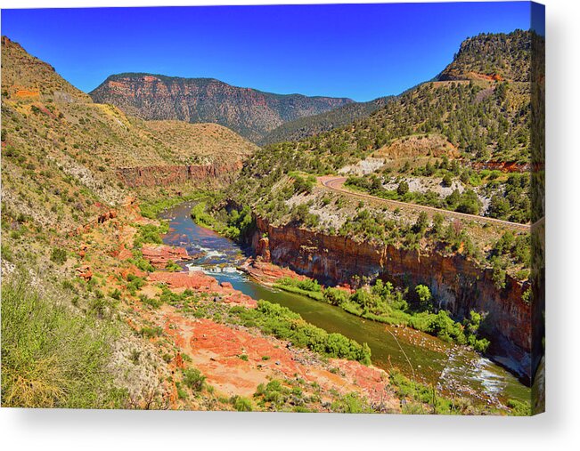 Arizona Acrylic Print featuring the photograph Salt River Canyon Rapids, Arizona by Chance Kafka