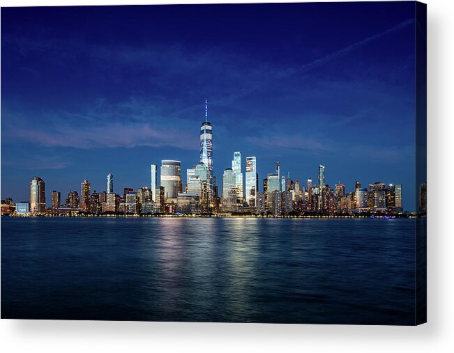 Us Acrylic Print featuring the photograph Same Frame. Late Blue Hour. by Val Black Russian Tourchin