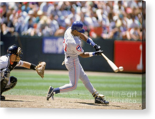 Candlestick Park Acrylic Print featuring the photograph Sammy Sosa by Jeff Carlick