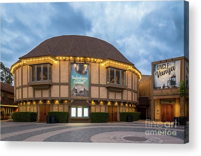 Balboa Park Acrylic Print featuring the photograph San Diego's Old Globe Theatre by David Levin