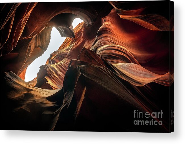 Sandstone Canyons Acrylic Print featuring the photograph Sandstone Canyons by Doug Sturgess