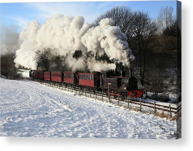Tanfield Railway Acrylic Print featuring the photograph Santa Special Tanfield Railway by Bryan Attewell