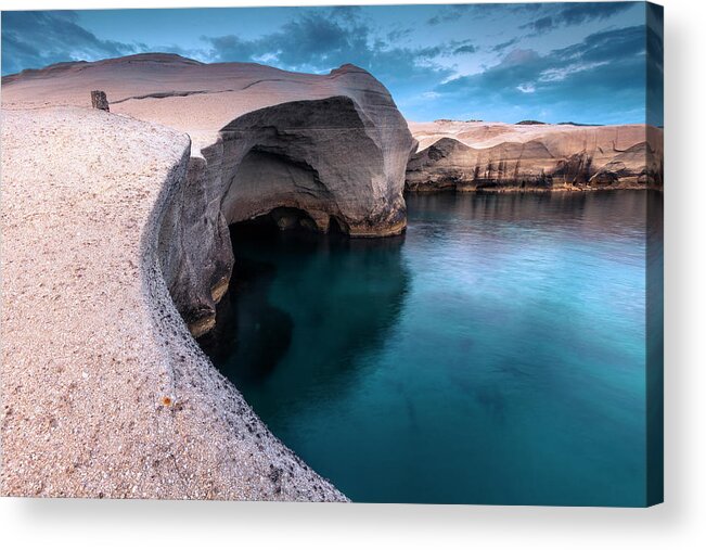 Aegean Sea Acrylic Print featuring the photograph Sarakiniko by Evgeni Dinev