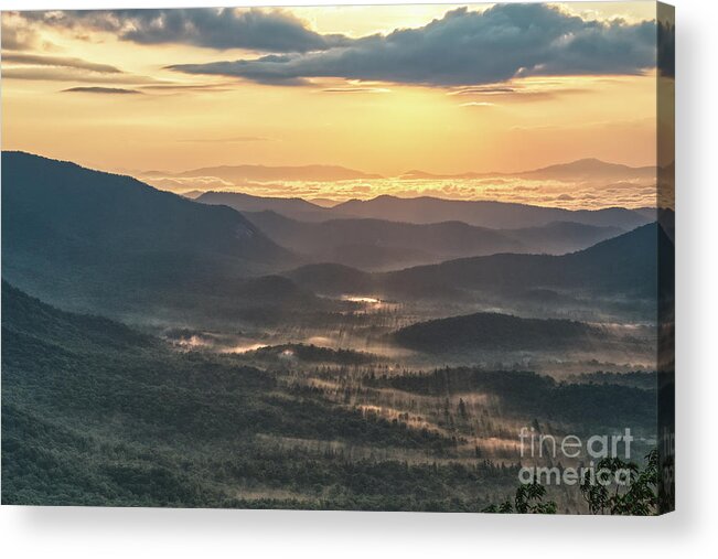 Blue Ridge Parkway Acrylic Print featuring the photograph Scenic Overlook 6 by Phil Perkins