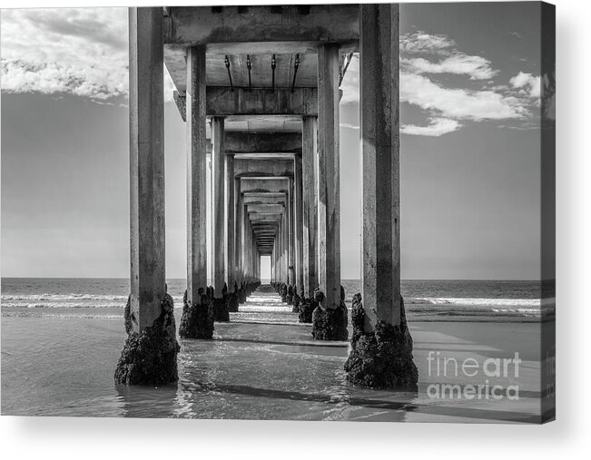 Scripps Acrylic Print featuring the photograph Scripps pier, La Jolla, San Diego by Delphimages Photo Creations
