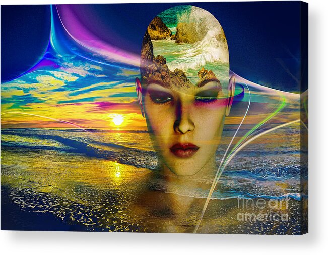 Sea Acrylic Print featuring the digital art Sea Dream X X by Shadowlea Is