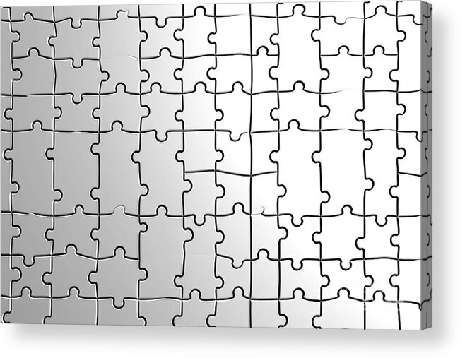 Seamless Minimal Blank Jigsaw Puzzle Pieces Background Pattern In Black And  White Monochrome With Copy Space Creative Problem Solving Or Business  Teamwork Concept Wallpaper Texture 3d Rendering Acrylic Print by N Akkash 