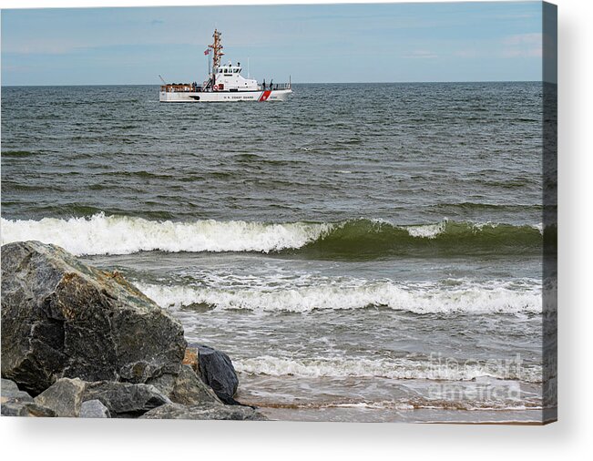 Cape Henlopen State Park Acrylic Print featuring the photograph Seaside Coast Guard by Bob Phillips