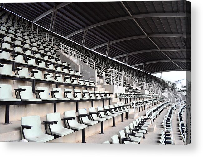 Event Acrylic Print featuring the photograph Seat in the stadium by Primeimages