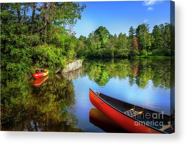Price Lake Acrylic Print featuring the photograph Serenity On Price Lake by Shelia Hunt