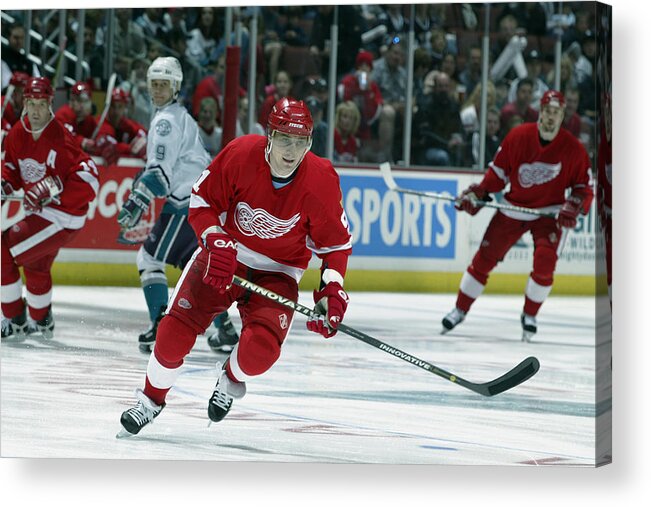 National Hockey League Acrylic Print featuring the photograph Sergei Fedorov skates by Donald Miralle