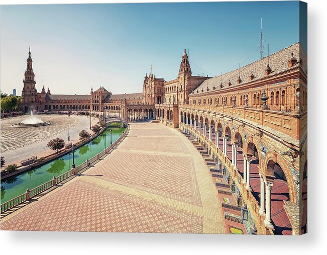 Ancient Acrylic Print featuring the photograph Seville Architecture by Manjik Pictures