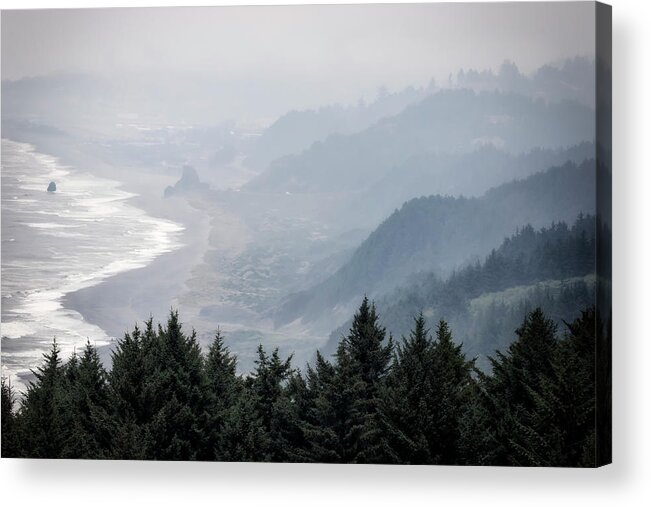 Oregon Coast Acrylic Print featuring the photograph Shades of Obscurity by Belinda Greb