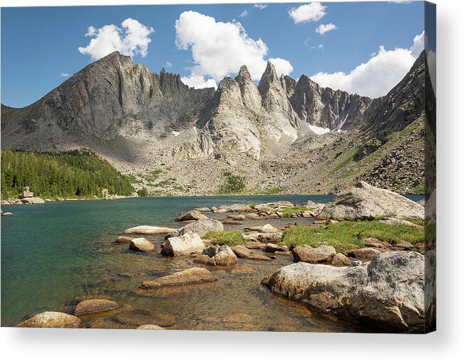 Wyoming Acrylic Print featuring the photograph Shadow Lake Day - Wyoming by Aaron Spong