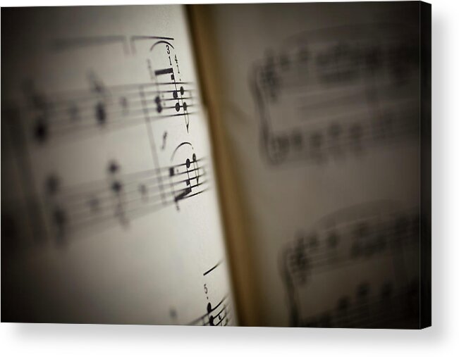 Music Acrylic Print featuring the photograph Sheet Music by John Manno