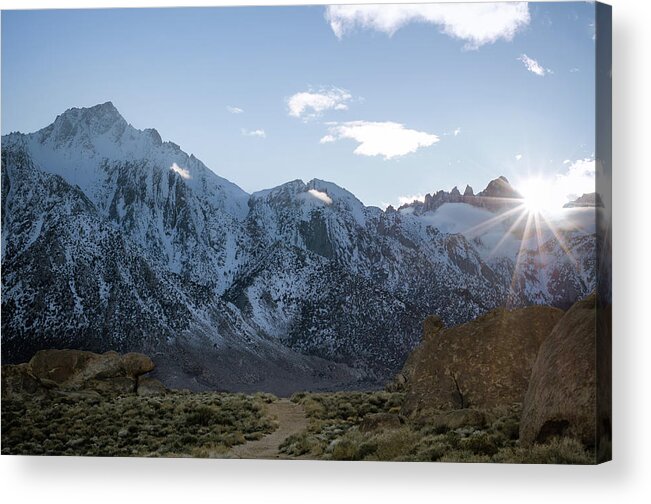 Alabama Hills Acrylic Print featuring the photograph Sierra Sunset by Margaret Pitcher