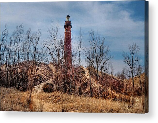 Northernmichigan Acrylic Print featuring the photograph Silver Lake Lighthouse..... IMG_3937 HRes by Michael Thomas