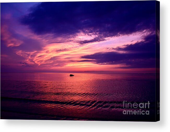 Sunset Acrylic Print featuring the photograph Skaket Beach Sunset Splendor by Debra Banks