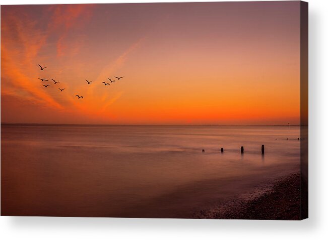 Landscape Acrylic Print featuring the photograph Skies of Selsey by Chris Boulton