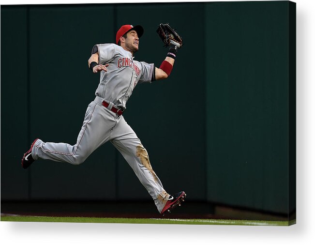American League Baseball Acrylic Print featuring the photograph Skip Schumaker and Anthony Rendon by Patrick Smith