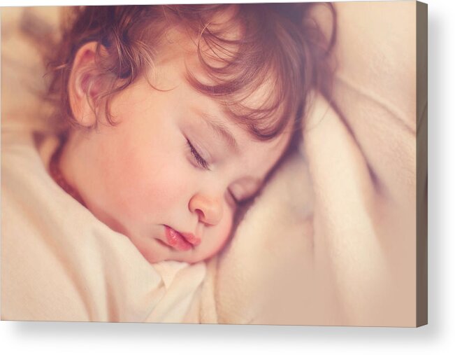 Toddler Acrylic Print featuring the photograph Sleeping toddler by Sarahwolfephotography