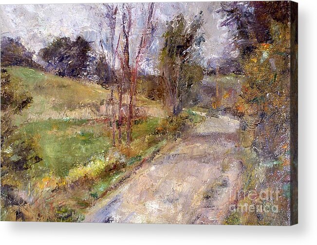 Hallowell Acrylic Print featuring the painting Smith Road Hallowell by Marc Poirier
