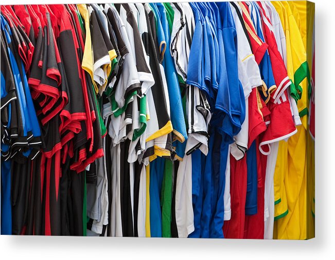 Soccer Uniform Acrylic Print featuring the photograph Soccer Jerseys by Andyworks