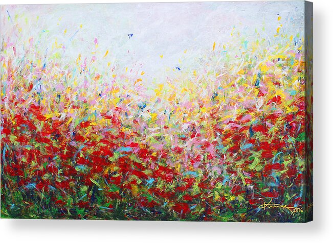 Songs Of Spring Acrylic Print featuring the painting Songs of Spring No.3 by Kume Bryant