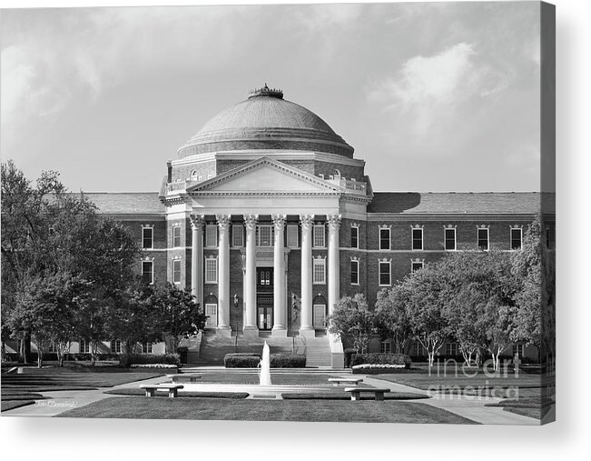 Southern Methodist University Acrylic Print featuring the photograph Southern Methodist University Dallas Hall by University Icons