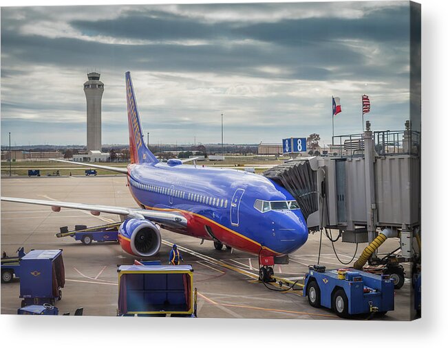 Southwest Airlines Acrylic Print featuring the photograph Southwest Airlines in Austin Texas by Robert Bellomy