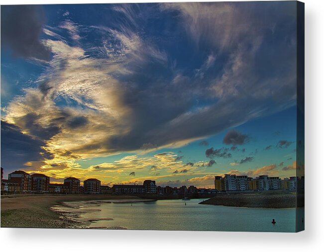 Sunset Acrylic Print featuring the photograph Sovereign Sunset by Gareth Parkes