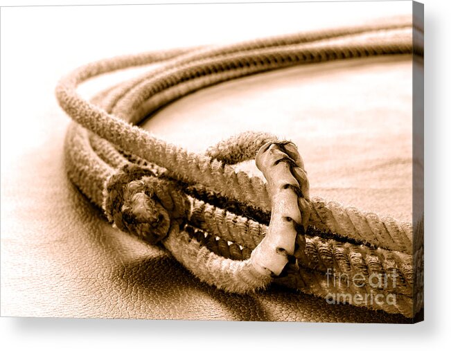 Western Acrylic Print featuring the photograph Speed Burner - Sepia by Olivier Le Queinec