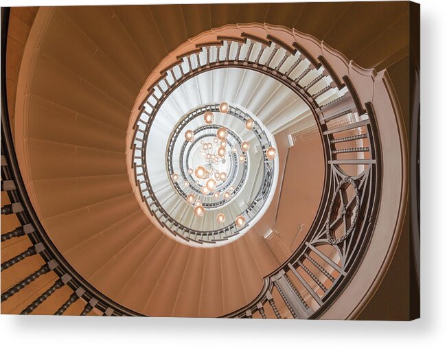 Spiral Staircase Acrylic Print featuring the photograph Spiral staircase by Andrew Lalchan