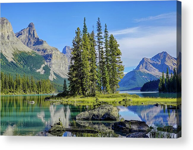 Jasper Acrylic Print featuring the photograph Spirit Island Maligne Lake Jasper National Park Alberta Canada by Toby McGuire