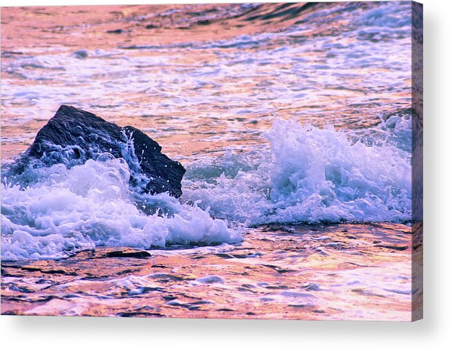 Bubbles Acrylic Print featuring the photograph Splashing Sea Foam by Anthony Sacco