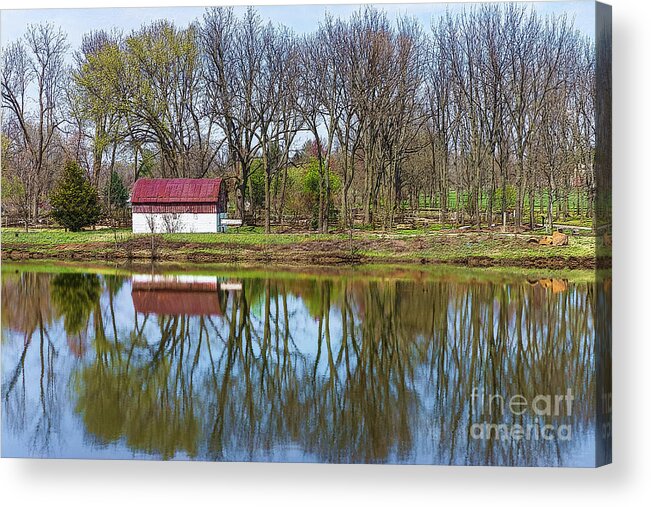 Spring Time Acrylic Print featuring the photograph Spring Season Reflections Painterly by Jennifer White