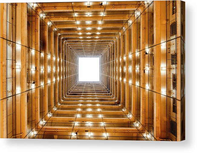 Tunnel Vision Acrylic Print featuring the photograph Square Tunnel by Jose Luis Vilchez