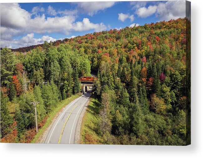  Acrylic Print featuring the photograph St Lawrence And Atlantic Crossing Rte 114 in Morgan, VT by John Rowe