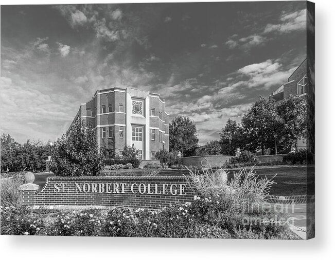 St. Norbert College Acrylic Print featuring the photograph St Norbert College by University Icons